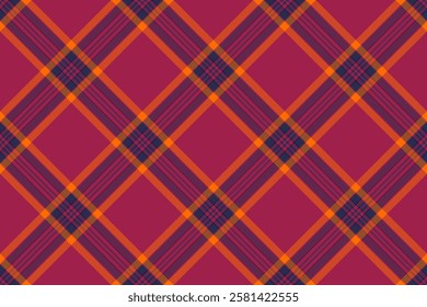 Dining room tartan seamless check, worn background fabric plaid. November texture vector pattern textile in pink and blue colors palette.