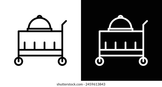 Dining Service Icon Set. Icons for Hotel and Restaurant Food Delivery.