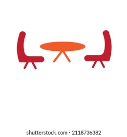 dining table and chair logo or minimalist logo