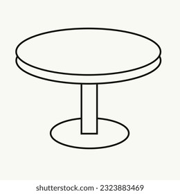 Dining table and chairs in continuous line art drawing style. Classic style dining room furniture black linear sketch isolated on white background. Vector illustration.