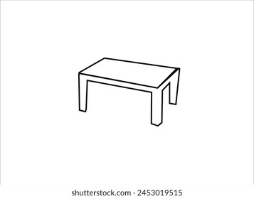 dining table and chairs line  icon in different style vector illustration. two colored and black table vector icons designed in filled, outline, line and stroke style can be used for web, 