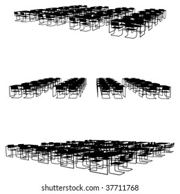 Dining Table And Chairs Vector 02