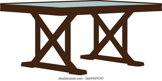 Dining Table Color Vector Design