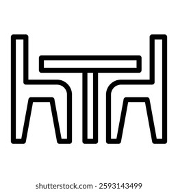 Dining Table Glyph Icon Design For Personal nad Commercial Use