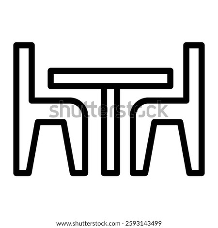Dining Table Glyph Icon Design For Personal nad Commercial Use