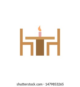 dining table icon for furniture or household equipment company that can be used on brochures, catalogs, web, pattern element, etc.