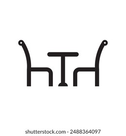 Dining table icon illustration design