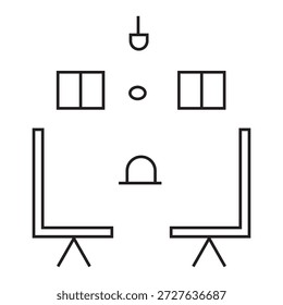 ícone da mesa de jantar ilustração elemento design