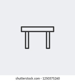Dining table icon isolated on background. Furniture symbol modern, simple, vector, icon for website design, mobile app, ui. Vector Illustration