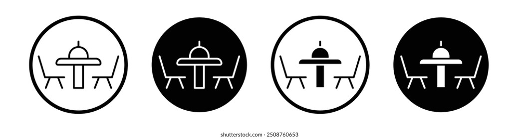 Dining table icon isolated on white background