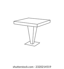 Dining Table icon line simple design, icon illustration design template