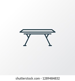 Dining table icon line symbol. Premium quality isolated restaurant element in trendy style.