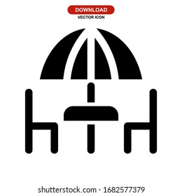 dining table icon or logo isolated sign symbol vector illustration - high quality black style vector icons
