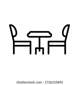 dining table icon or logo isolated sign symbol vector illustration - high quality black style vector icons
