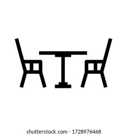 dining table icon or logo isolated sign symbol vector illustration - high quality black style vector icons
