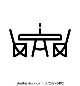 dining table icon or logo isolated sign symbol vector illustration - high quality black style vector icons
