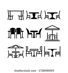 dining table icon or logo isolated sign symbol vector illustration - Collection of high quality black style vector icons
