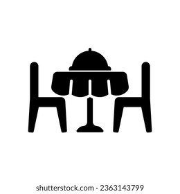 Dining table icon for a place to eat dishes
