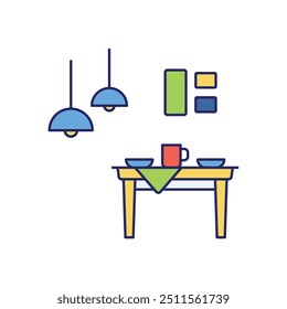 Dining Table icon ready to use vector illustration