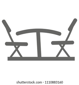 Dining table Icon. Real Estate Icon In Vector Illustration.