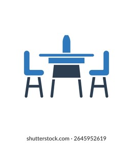 Dining Table Icon Sign Symbol