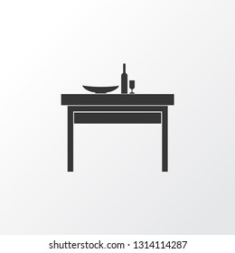 Dining table icon symbol. Premium quality isolated dinner element in trendy style.