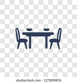 Dining table icon. Trendy Dining table logo concept on transparent background from Furniture and Household collection