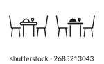Dining table icon vector sign symbol