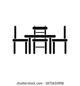 dining table icon vector symbol