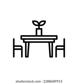 dining table icon for your website design, logo, app, UI.