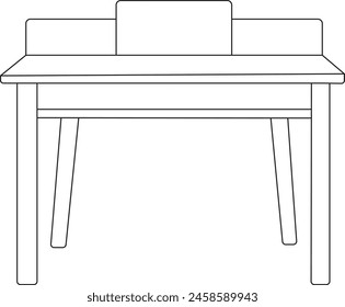Dining Table Line icon, Sketch Design, Pixel perfect, Editable stroke. Logo, Sign, Symbol. Furniture.