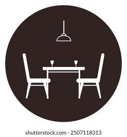 dining table set icon vector illustration symbol design