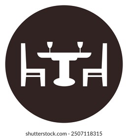 dining table set icon vector illustration symbol design