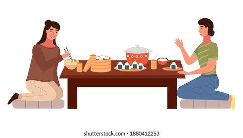 家族 団らん 食卓 和食 のイラスト素材 画像 ベクター画像 Shutterstock