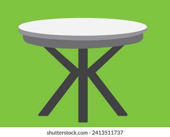 Dining Table vector Design and flat isolation and grey background.