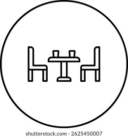 Dining table vector icon. Can be used for printing, mobile and web applications.