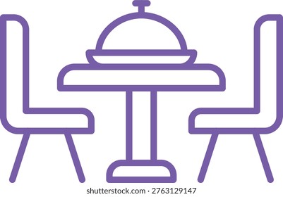 Dining table vector icon. Can be used for printing, mobile and web applications.