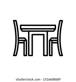 Dining Table Vector Icon Eps 10