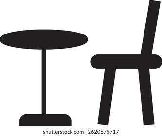 Dining Table Vector Line Icon - Simple Thin Line Icon, Premium Quality Design Element
