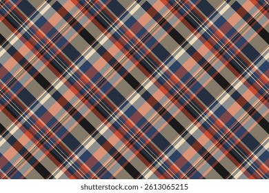 Dining textile plaid pattern, hounds check tartan texture. Gorgeous fabric vector background seamless in red and dark colors palette.