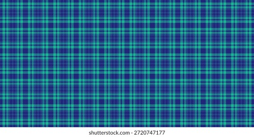 Verificação tartã de textura de jantar, vetor de tecido de fundo gráfico. Padrão xadrez mexicano têxtil sem costura em azul e azul paleta de cores.