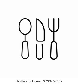 vetor de sinal de ícone de utensílios de jantar