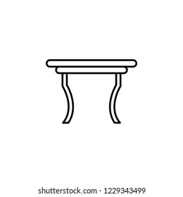 diningroom table icon. Element of outline furniture icon. Thin line icon for website design and development, app development. Premium icon