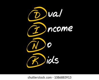 DINK - Dual Income No Kids, acronym concept