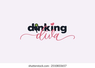 Trinken Diva-Schriftzug für T-Shirt, Aufkleber, Logo, Merchandise, Banner, etc.