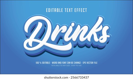 dinks editable text effect,drinks editable 3d text