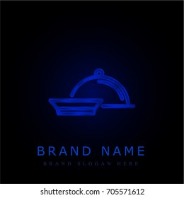 Dinner blue chromium metallic logo