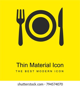 Dinner bright yellow material minimal icon or logo design