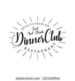 Dinner Club Logo For Restaurant