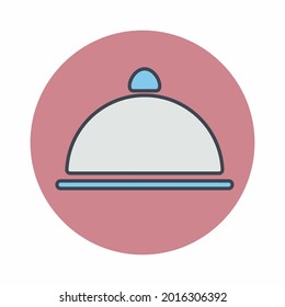Dinner - Colour Mate Style.app,logo,and ui.Vector file.EPS 10.Line style design.Editable stroke